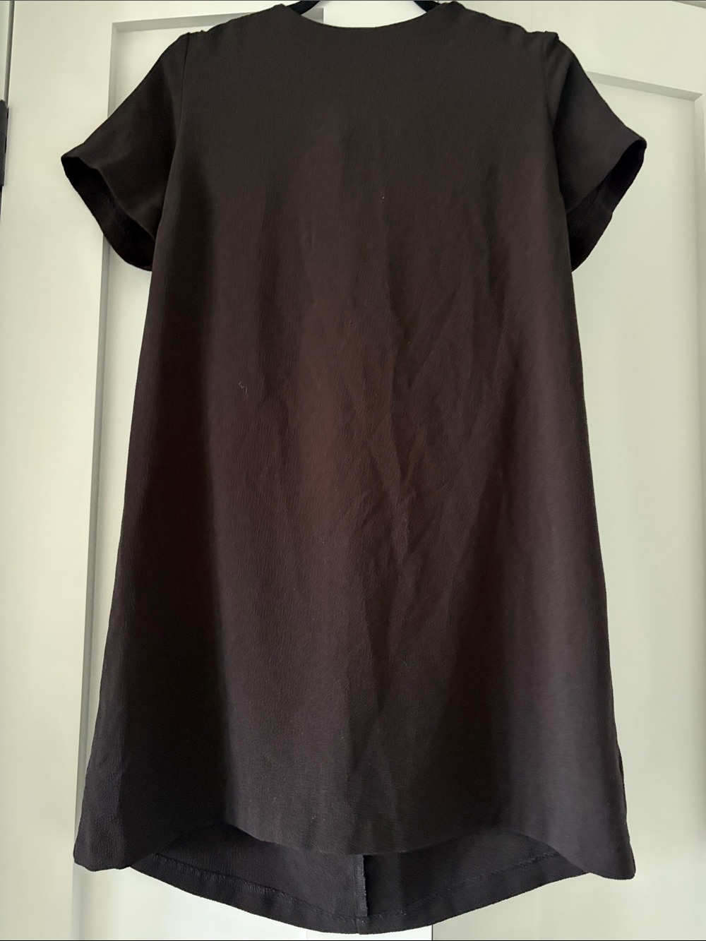 Bobeau Simple Black Short-Sleeve Shift Dress (6)